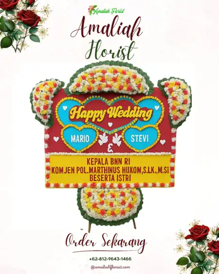 Papan Bunga Pernikahan Poncowati